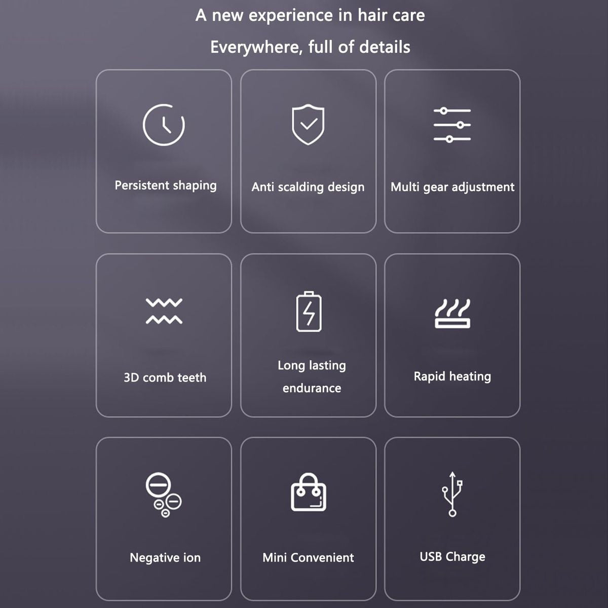 Nexa Grid Cordless Hair Straightener Brush | Portable USB-C Rechargeable Heated Comb with 3200mAh Battery